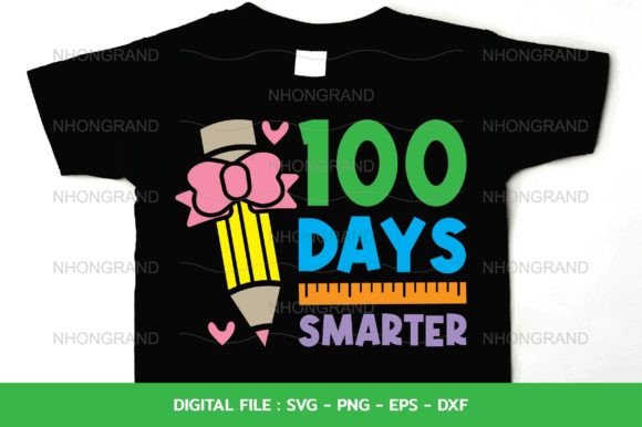 100 Days Smarter Svg: A Versatile Graphic for Crafts and Local Business Branding