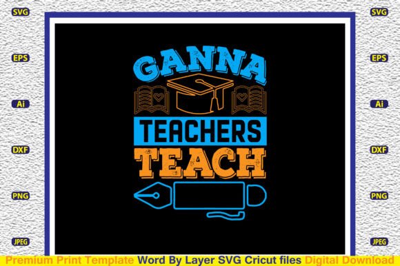 Ganna Teachers Teach SVG: A Versatile Graphic Design Asset for Content Creators