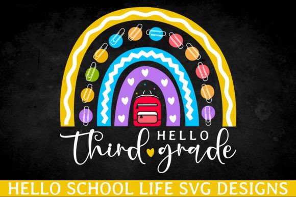 Hello Third Grade School Kid SVG Design: A Crafts-Friendly Graphic for Branding