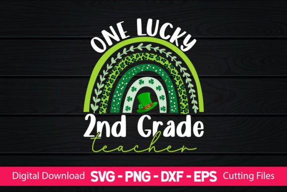 One Lucky 2nd Grade Teacher: A Versatile Embroidery Design for Creative Projects