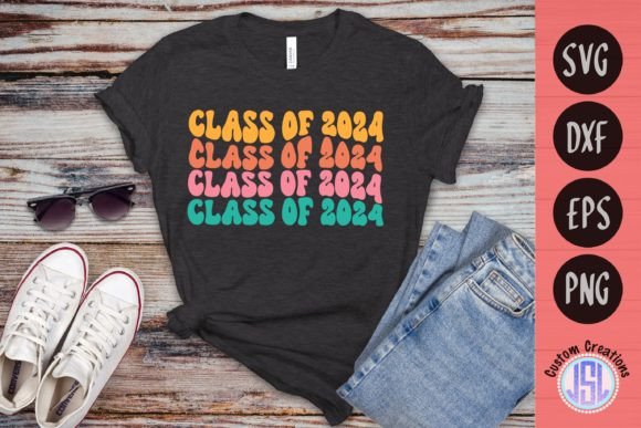 Retro Groovy Class of 2024: A Graphic Design Asset for Creative Publishing