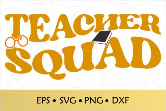 Teacher Squad Retro Wavy SVG: A Reliable Graphic Design Asset for Crafts & Graphics